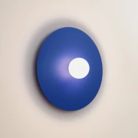 Wall lamp 50 cm – round, ultramarine, G9 glass globe - Image 4