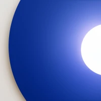 Wall lamp 50 cm – round, ultramarine, G9 glass globe - Image 5
