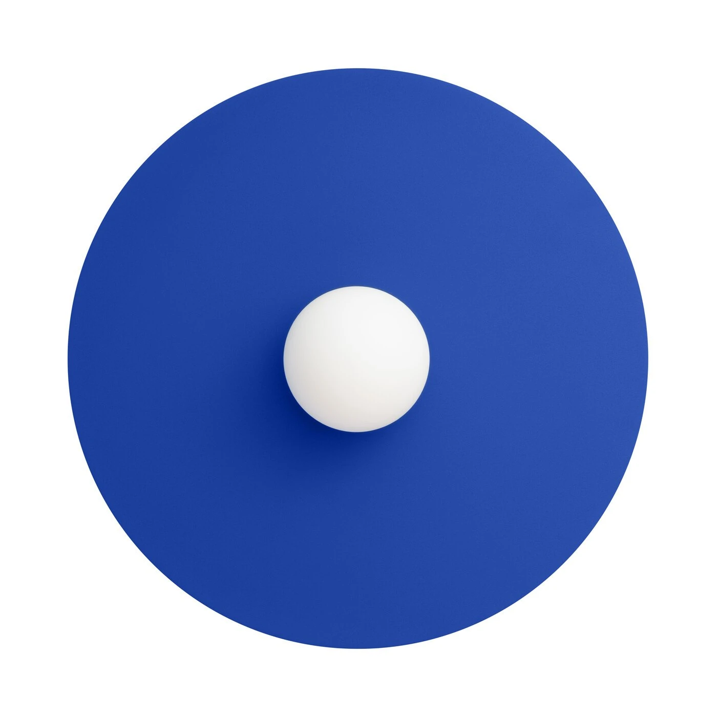 Wall lamp 50 cm – round, ultramarine, G9 glass globe