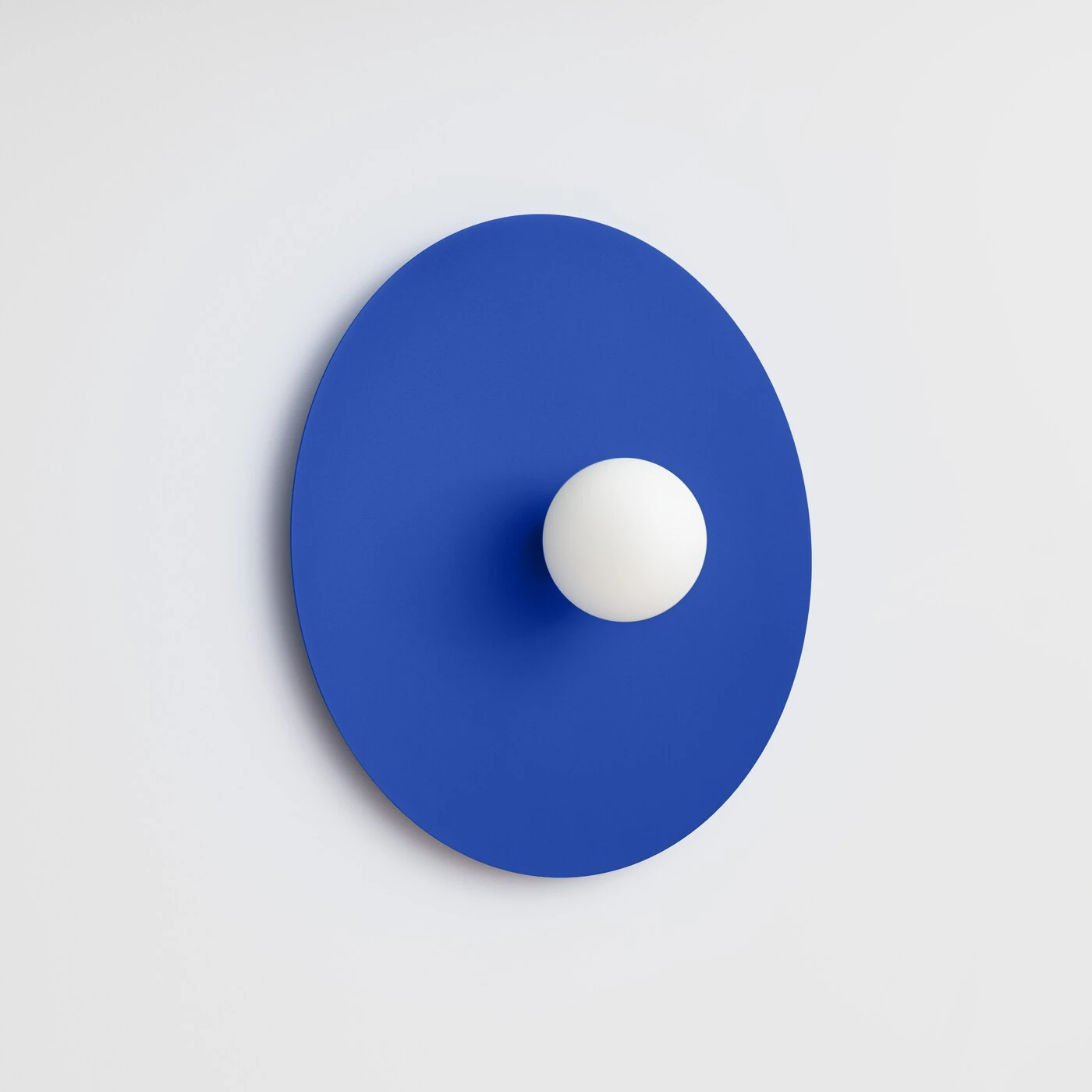 Wall lamp 50 cm – round, ultramarine, G9 glass globe