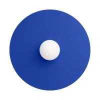 Wall lamp 50 cm – round, ultramarine, G9 glass globe - Image 2