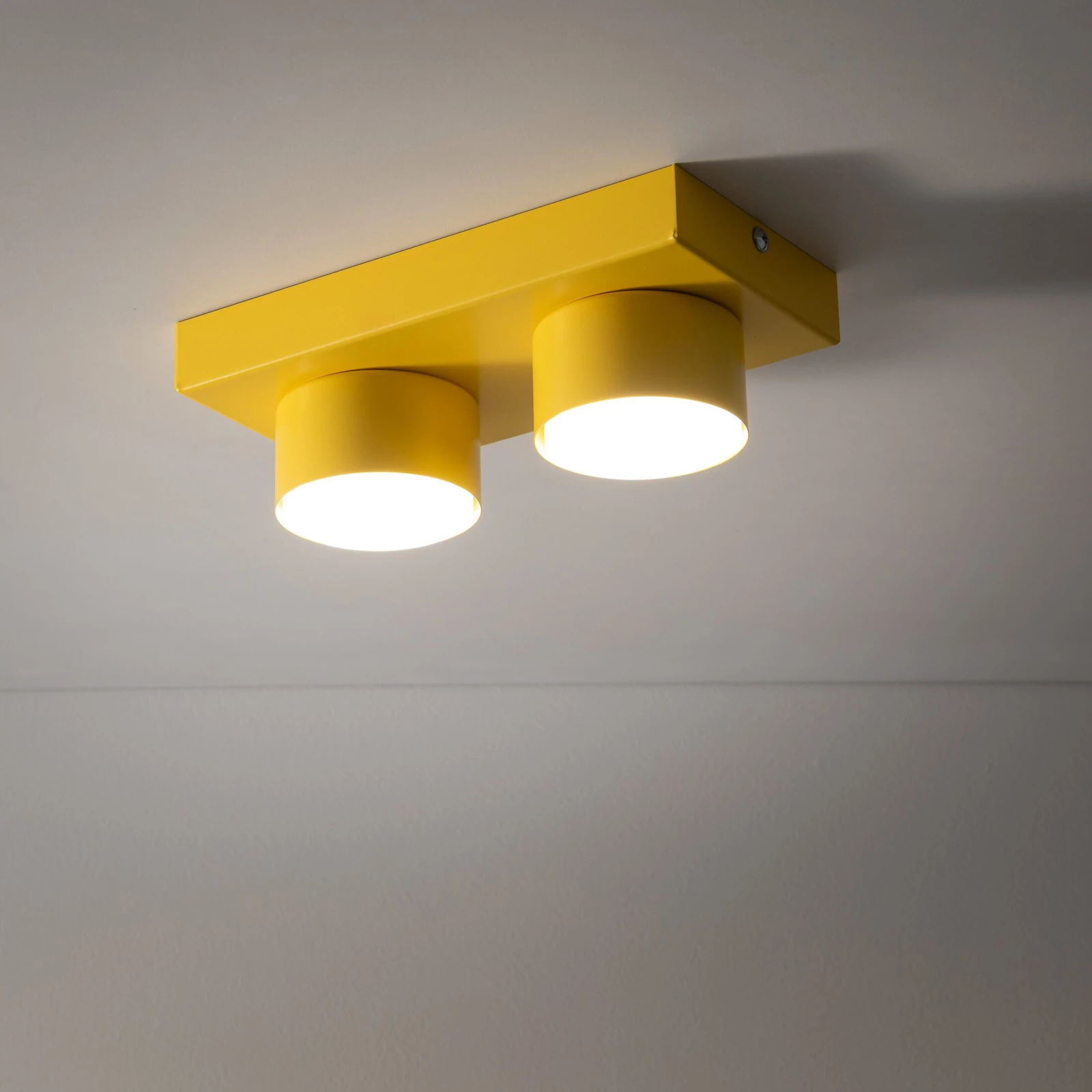 BRIX ceiling fixture 23x11.5 cm – yellow, 2xGX53