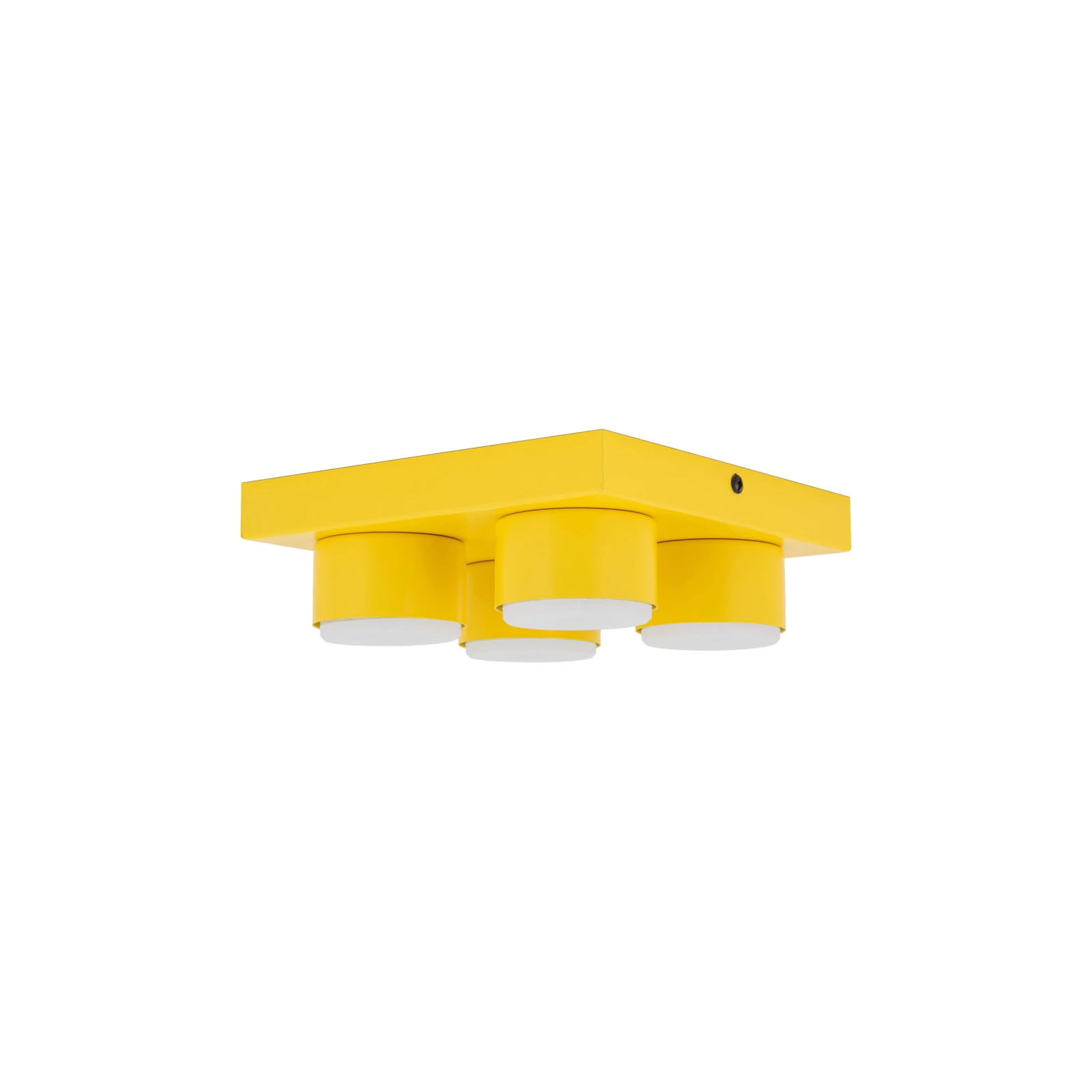 BRIX ceiling fixture 23x23 cm – yellow, 4xGX53