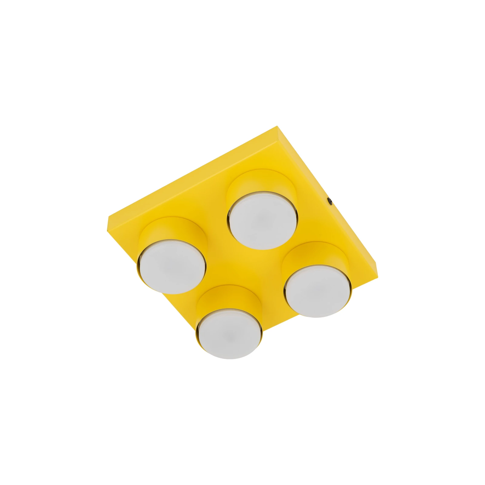 BRIX ceiling fixture 23x23 cm – yellow, 4xGX53