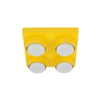 BRIX ceiling fixture 23x23 cm – yellow, 4xGX53 - Image 5