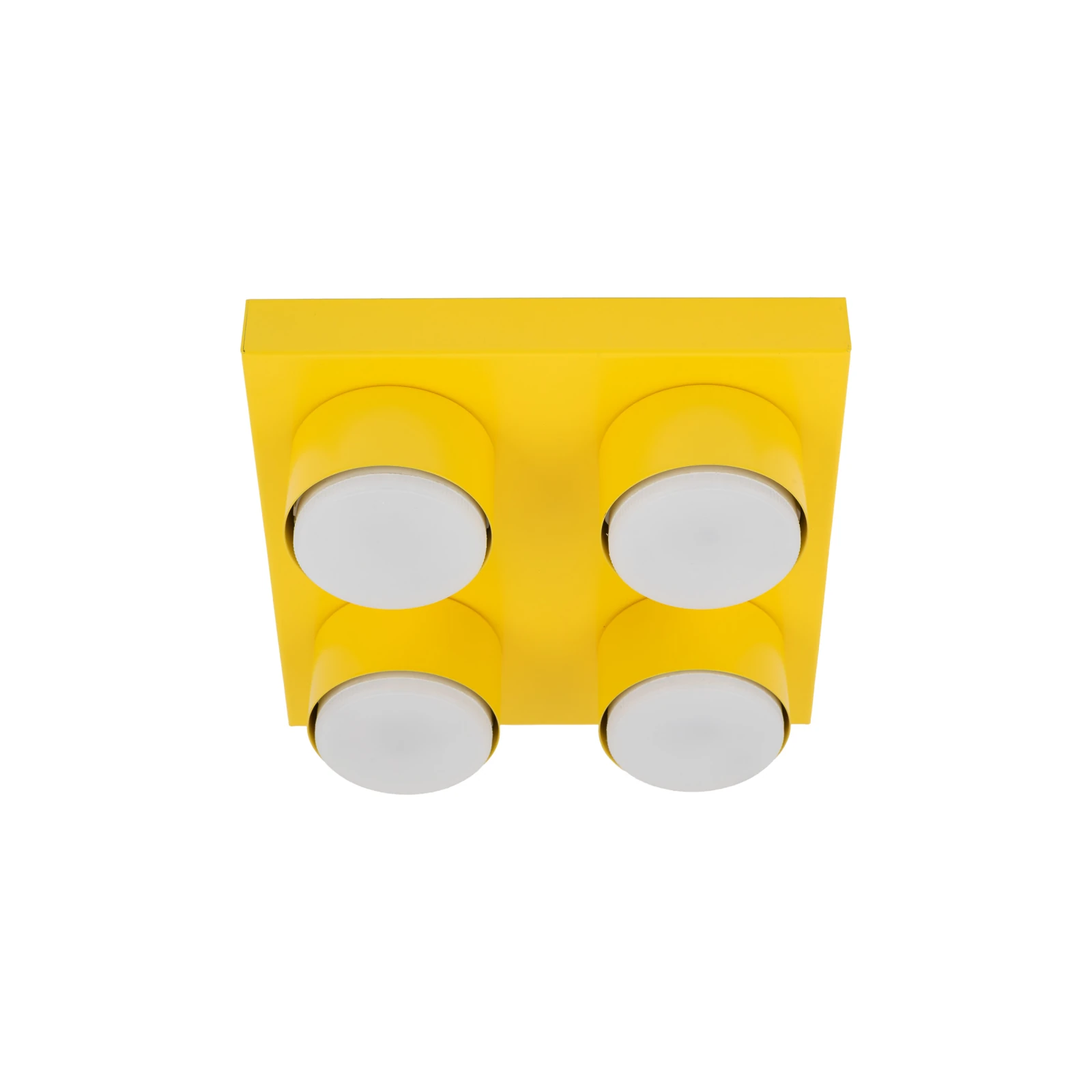 BRIX ceiling fixture 23x23 cm – yellow, 4xGX53