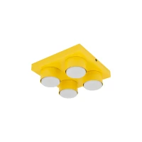 BRIX ceiling fixture 23x23 cm – yellow, 4xGX53 - Image 1