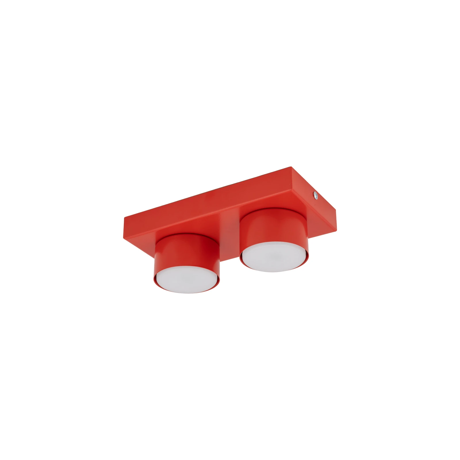 BRIX ceiling fixture 23x11.5 cm – red, 2xGX53