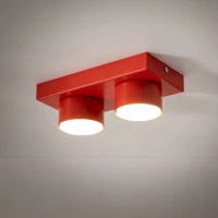 BRIX ceiling fixture 23x11.5 cm – red, 2xGX53 - Image 1