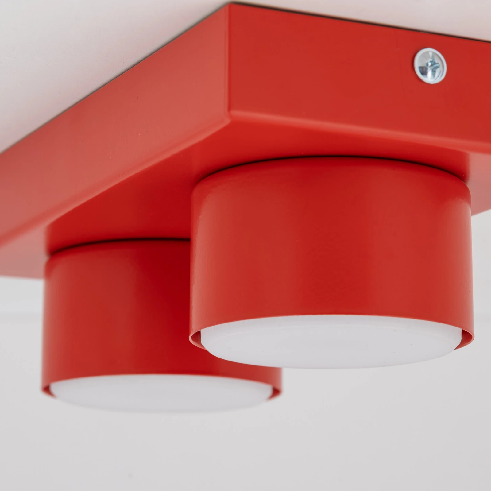 BRIX ceiling fixture 23x11.5 cm – red, 2xGX53