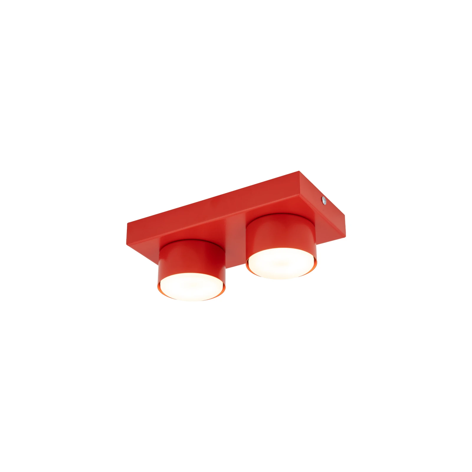 BRIX ceiling fixture 23x11.5 cm – red, 2xGX53