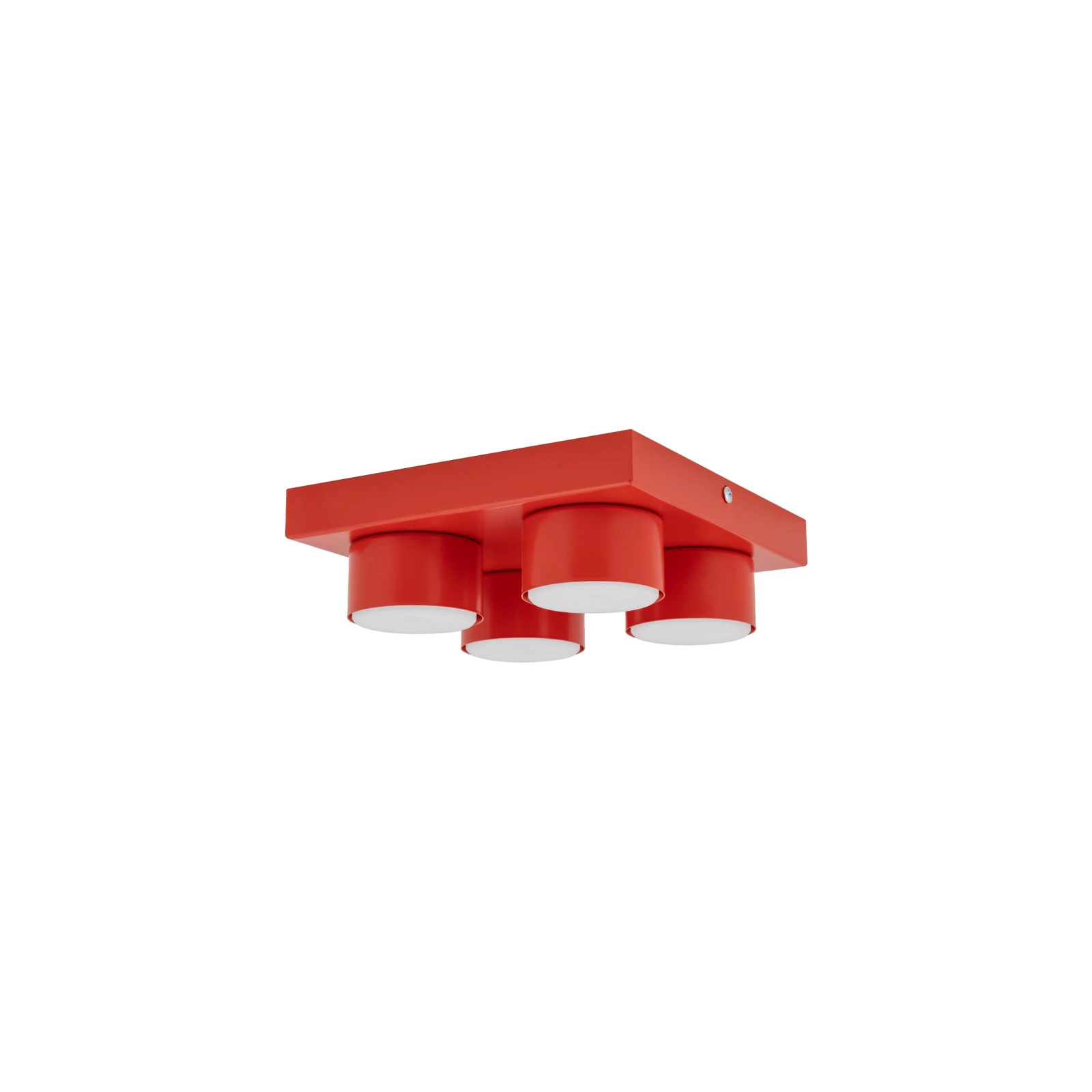 BRIX ceiling light 4xGX53 – square, red, ceiling or wall mount