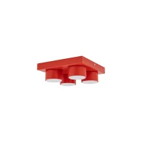 BRIX ceiling light 4xGX53 – square, red, ceiling or wall mount - Image 4