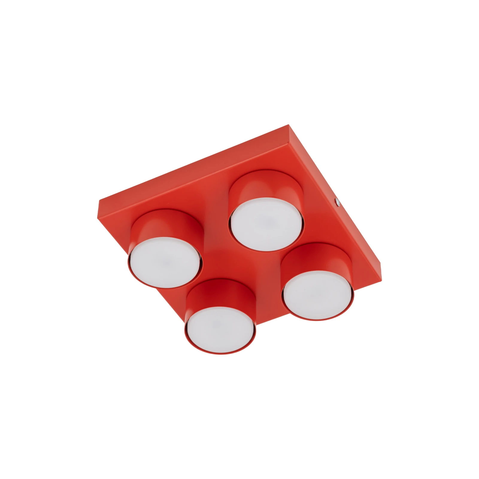 BRIX ceiling light 4xGX53 – square, red, ceiling or wall mount