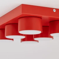 BRIX ceiling light 6xGX53 – rectangular, red, bold room accent - Image 3