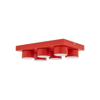 BRIX ceiling light 6xGX53 – rectangular, red, bold room accent - Image 4