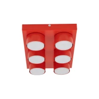 BRIX ceiling light 6xGX53 – rectangular, red, bold room accent - Image 7