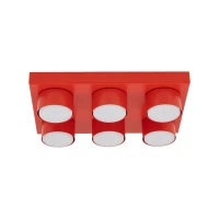 BRIX ceiling light 6xGX53 – rectangular, red, bold room accent - Image 9