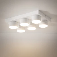BRIX ceiling light 6xGX53 – rectangular, white, wider light coverage - Image 2