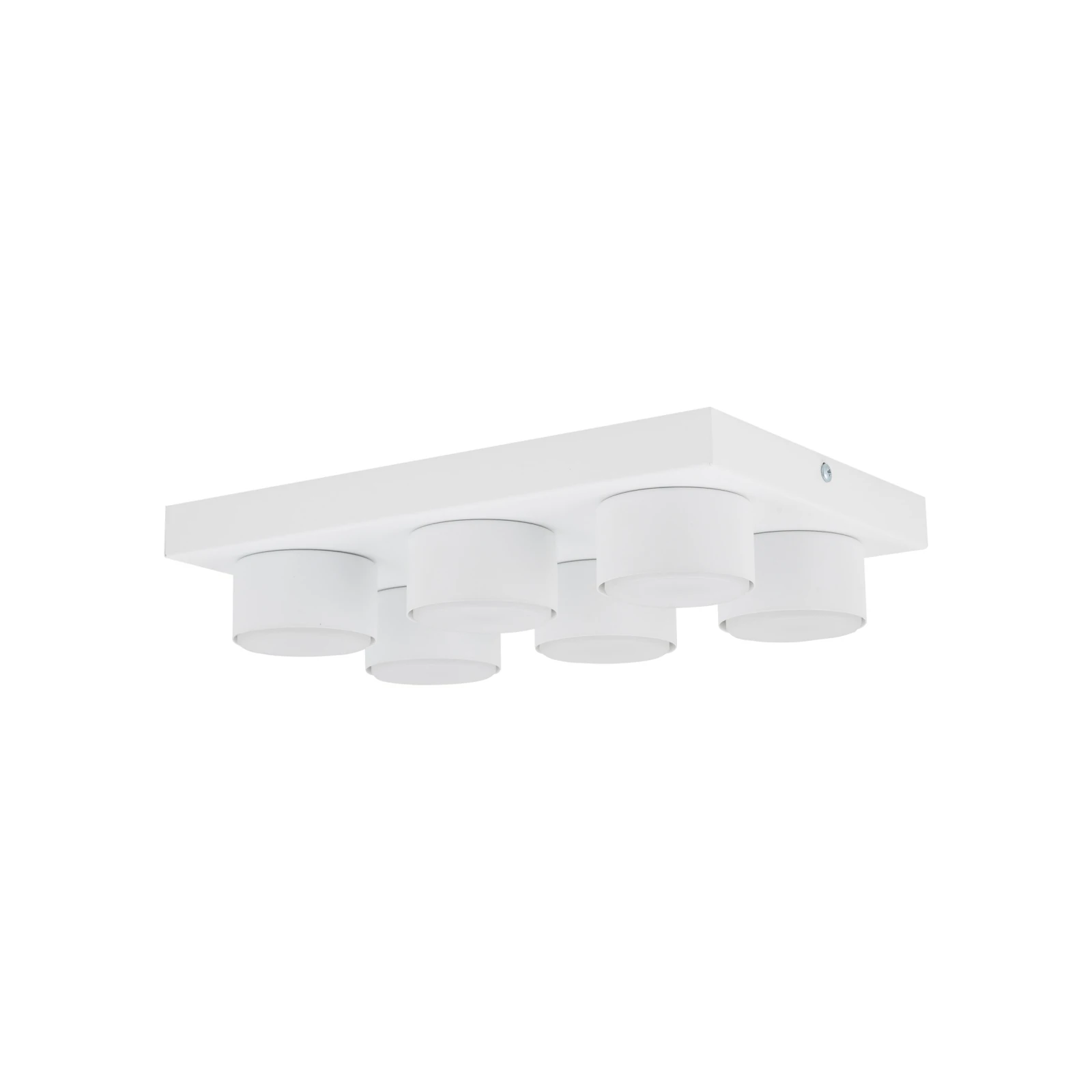 BRIX ceiling light 6xGX53 – rectangular, white, wider light coverage