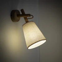 VAIO SABIA sieninis šviestuvas 1xE27, smėlio ir medžio spalvos - Nuotrauka 1