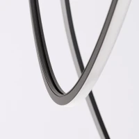 LED pendant light 47W – curved arcs, black, 3000K - Image 7