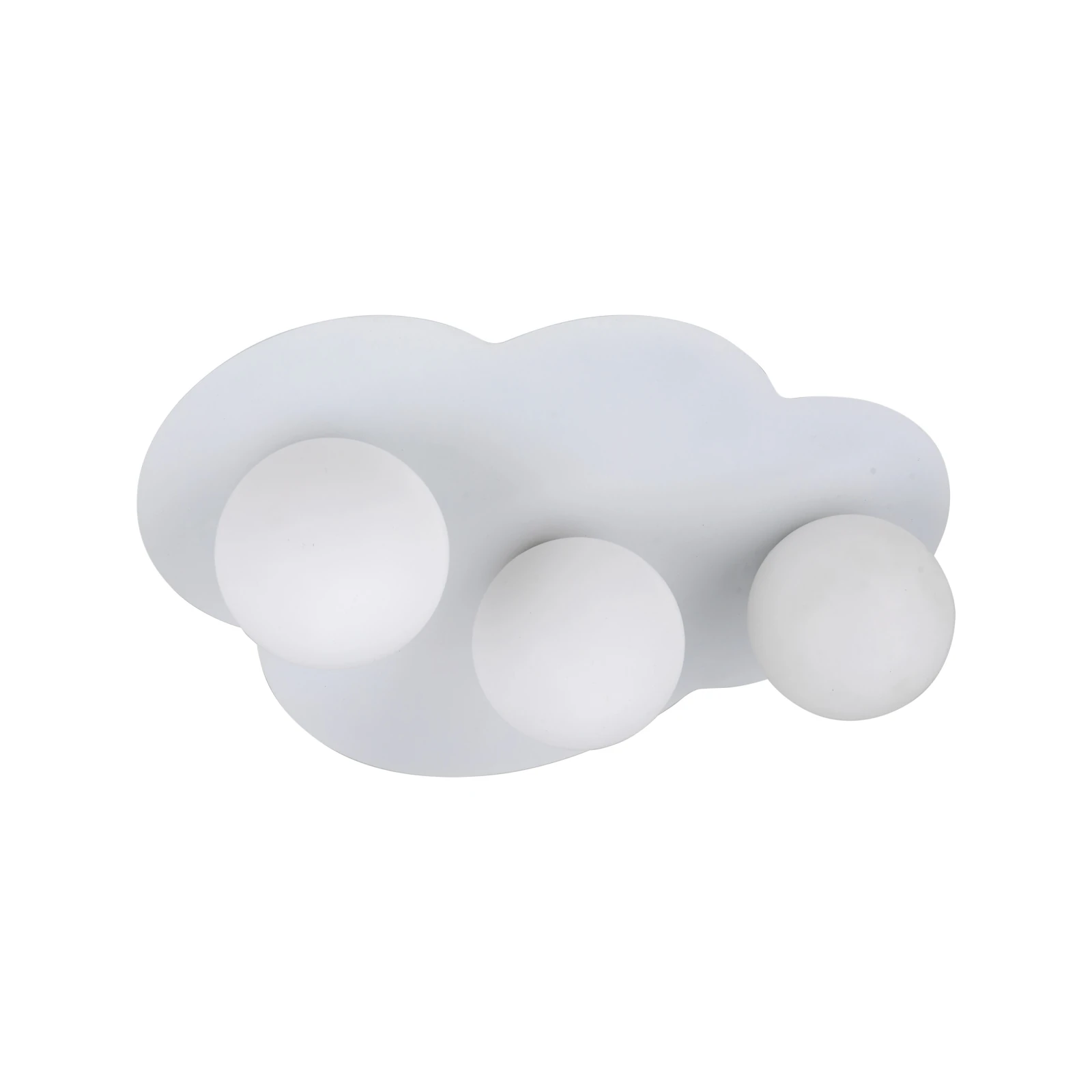 Wall light 3 x 8 W – white glass shades, cloud shape