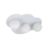 Wall light 3 x 8 W – white glass shades, cloud shape - Image 3