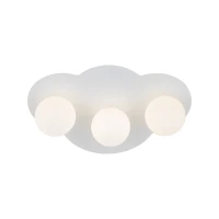 Wall light 3 x 8 W – white glass shades, cloud shape - Image 4