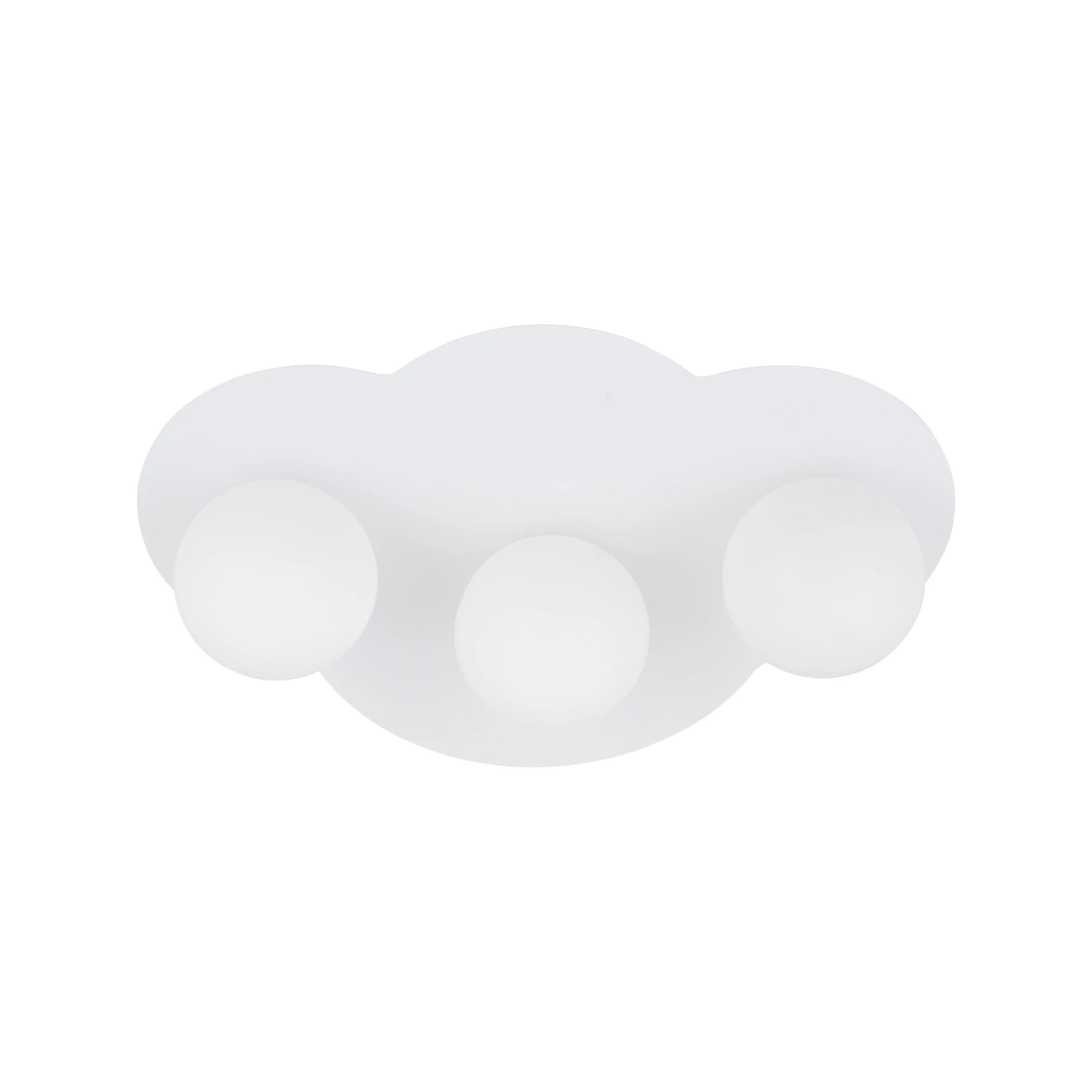Wall light 3 x 8 W – white glass shades, cloud shape