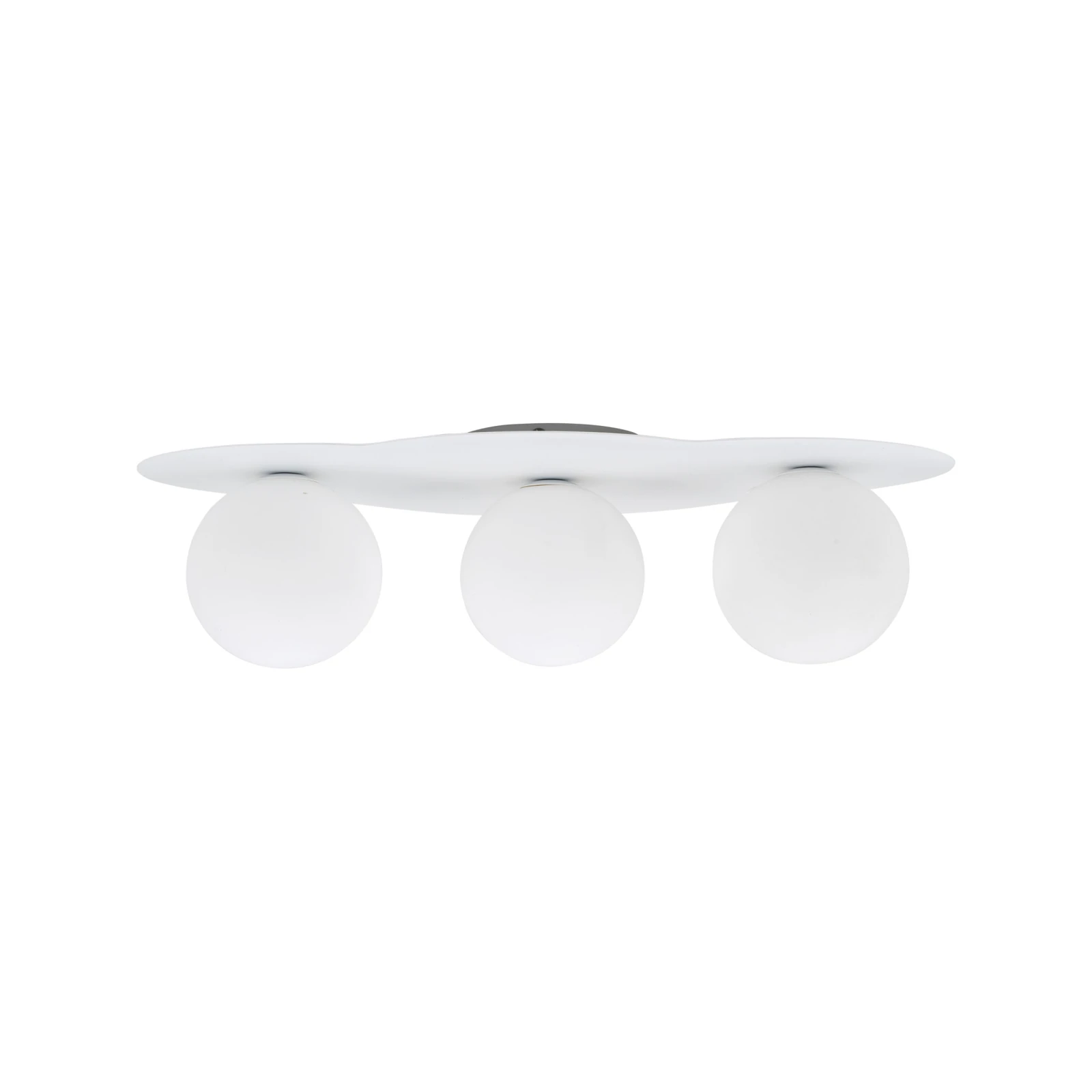 Wall light 3 x 8 W – white glass shades, cloud shape