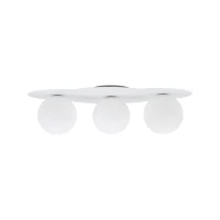Wall light 3 x 8 W – white glass shades, cloud shape - Image 7