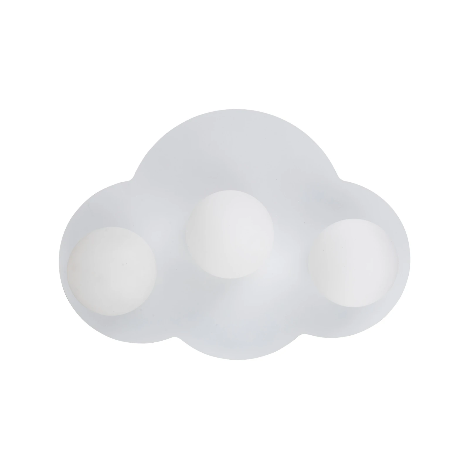 Wall light 3 x 8 W – white glass shades, cloud shape