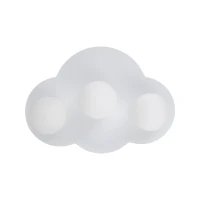 Wall light 3 x 8 W – white glass shades, cloud shape - Image 1