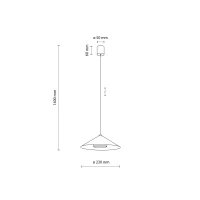 Pendant light 11 W – cone shape, cashmere grey, GX53 - Image 8
