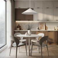 Pendant light XL 11 W – conical, beige-grey, GX53 socket
