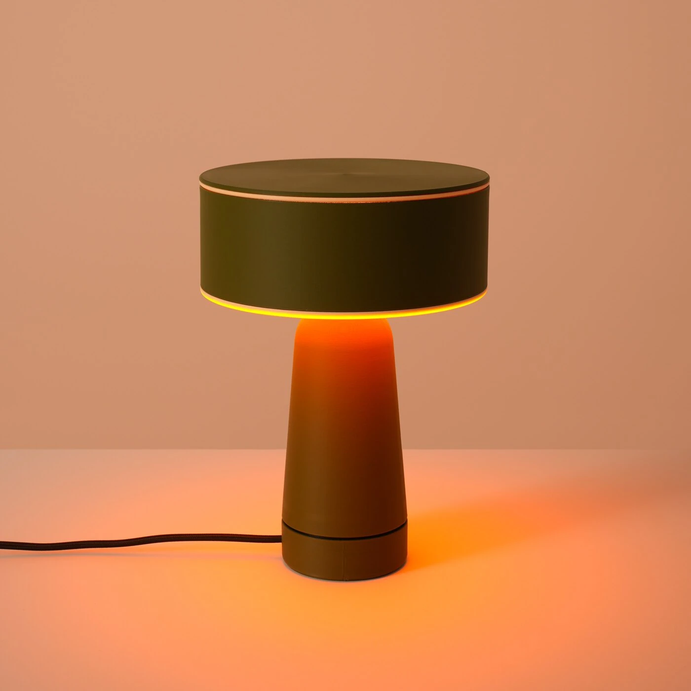 Stalinis šviestuvas 20 cm – apvalus, alyvuogių žalias, G9