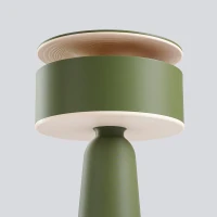 Stalinis šviestuvas 20 cm – apvalus, alyvuogių žalias, G9 - Nuotrauka 5