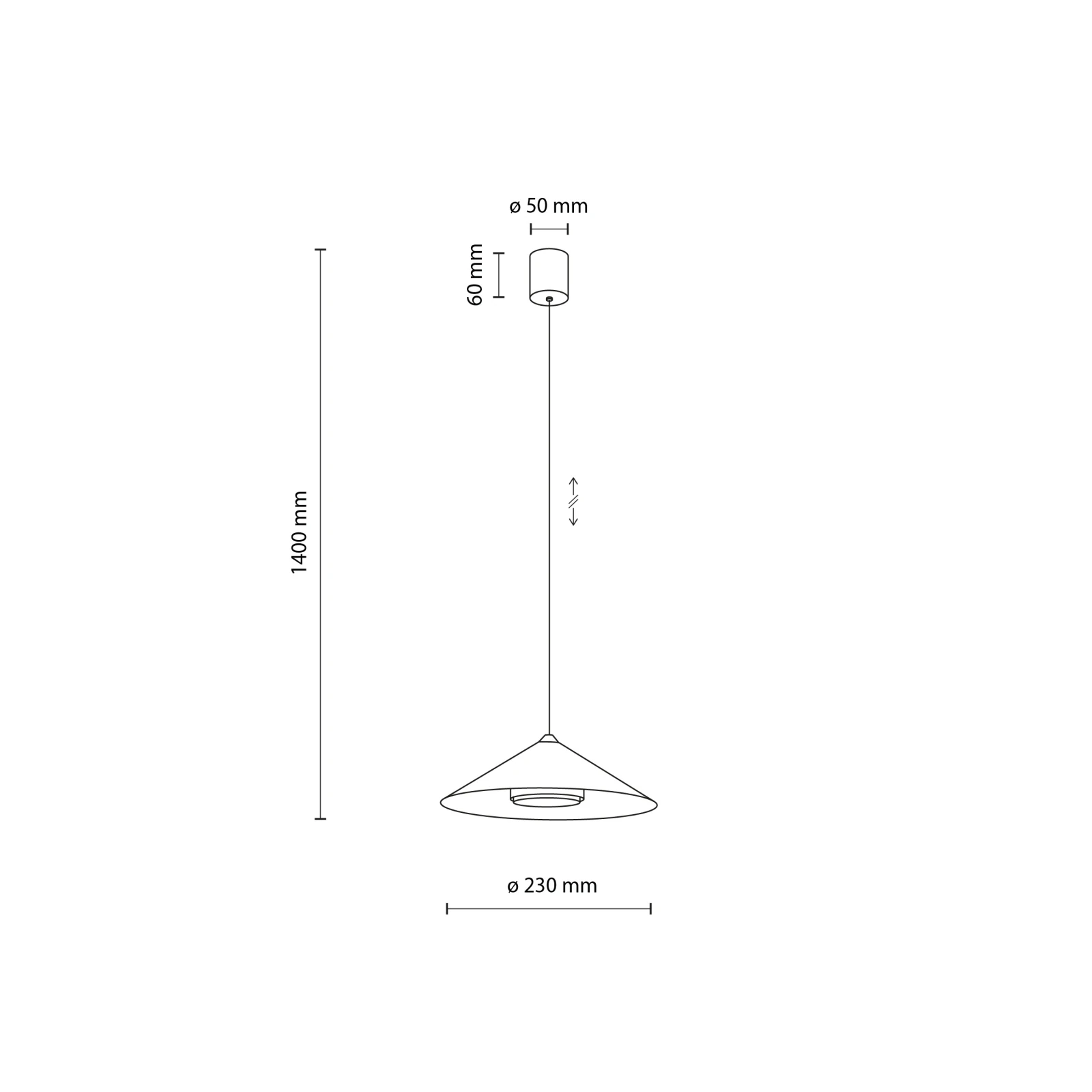 Pendant light S 11 W – conical, warm brown, GX53 socket