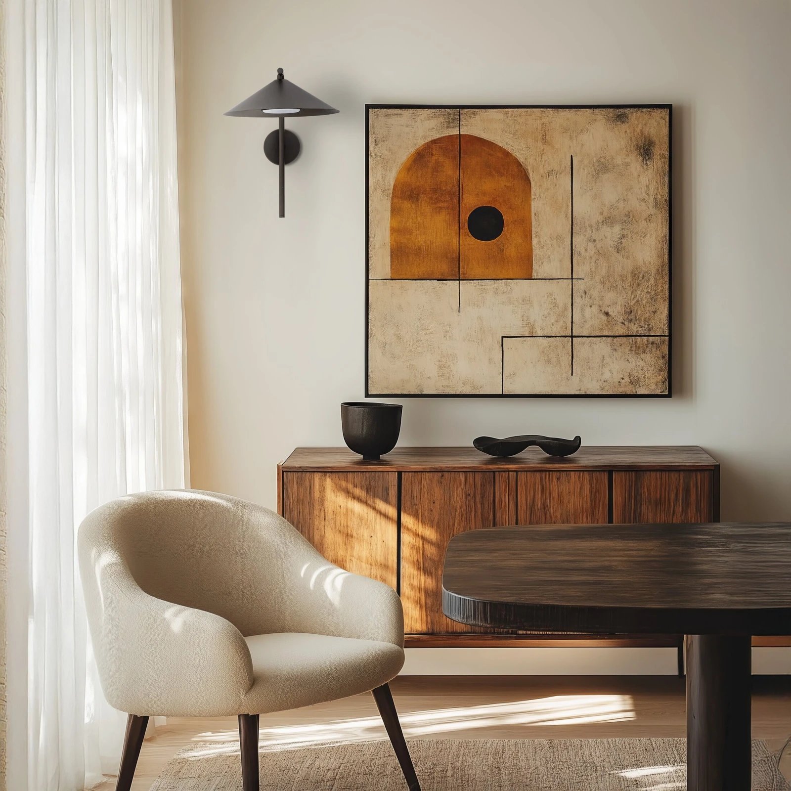 Wall light 11 W – conical, brown taupe, GX53