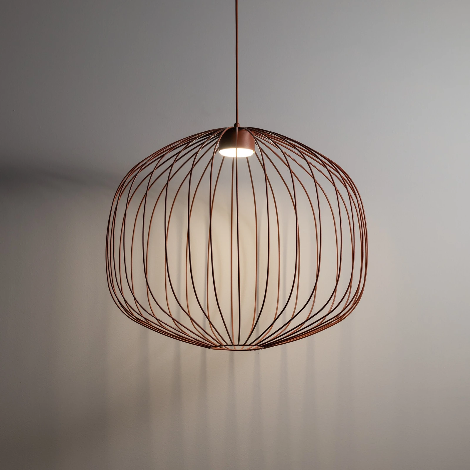 Pendant light 11 W – openwork, terracotta, GX53