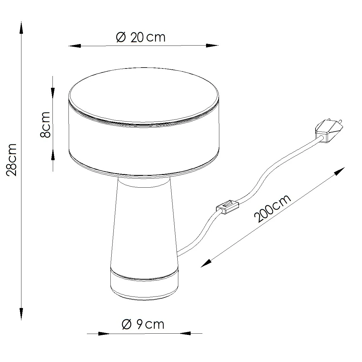 Stalinis šviestuvas 20 cm – apvalus, raudonas, G9 LED