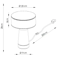Stalinis šviestuvas 20 cm – apvalus, raudonas, G9 LED - Nuotrauka 8