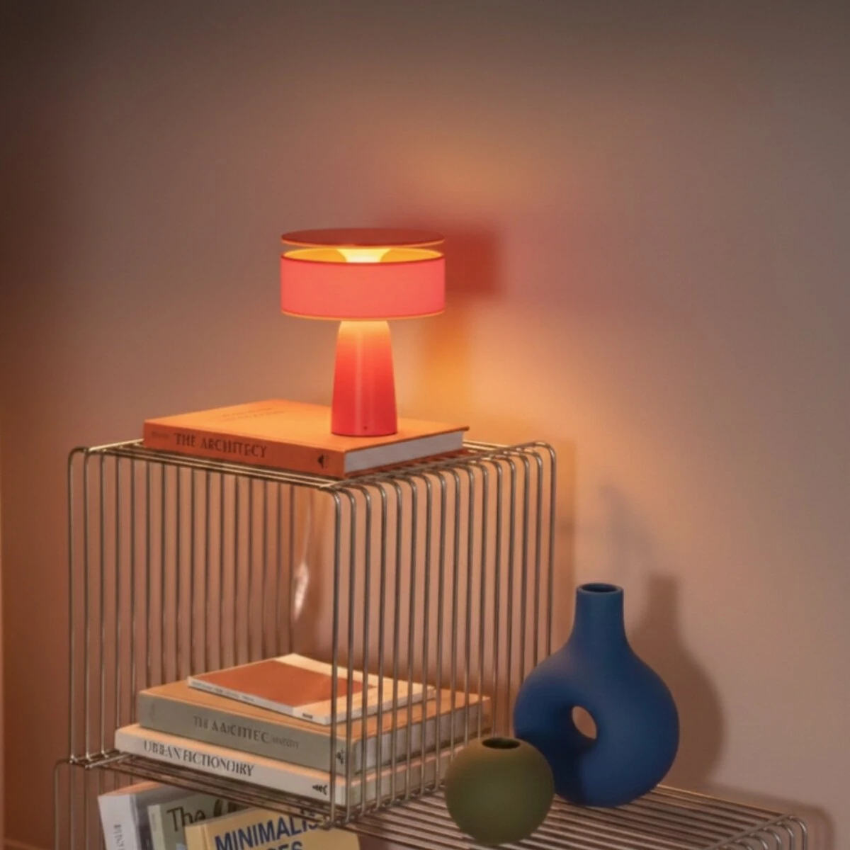 Stalinis šviestuvas 20 cm – apvalus, raudonas, G9 LED