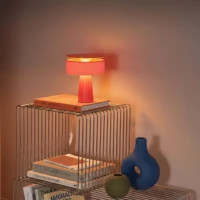 Stalinis šviestuvas 20 cm – apvalus, raudonas, G9 LED - Nuotrauka 12