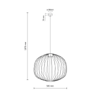Pakabinamas šviestuvas SPHERA M, smėlio, GX53, 11 W - Nuotrauka 9