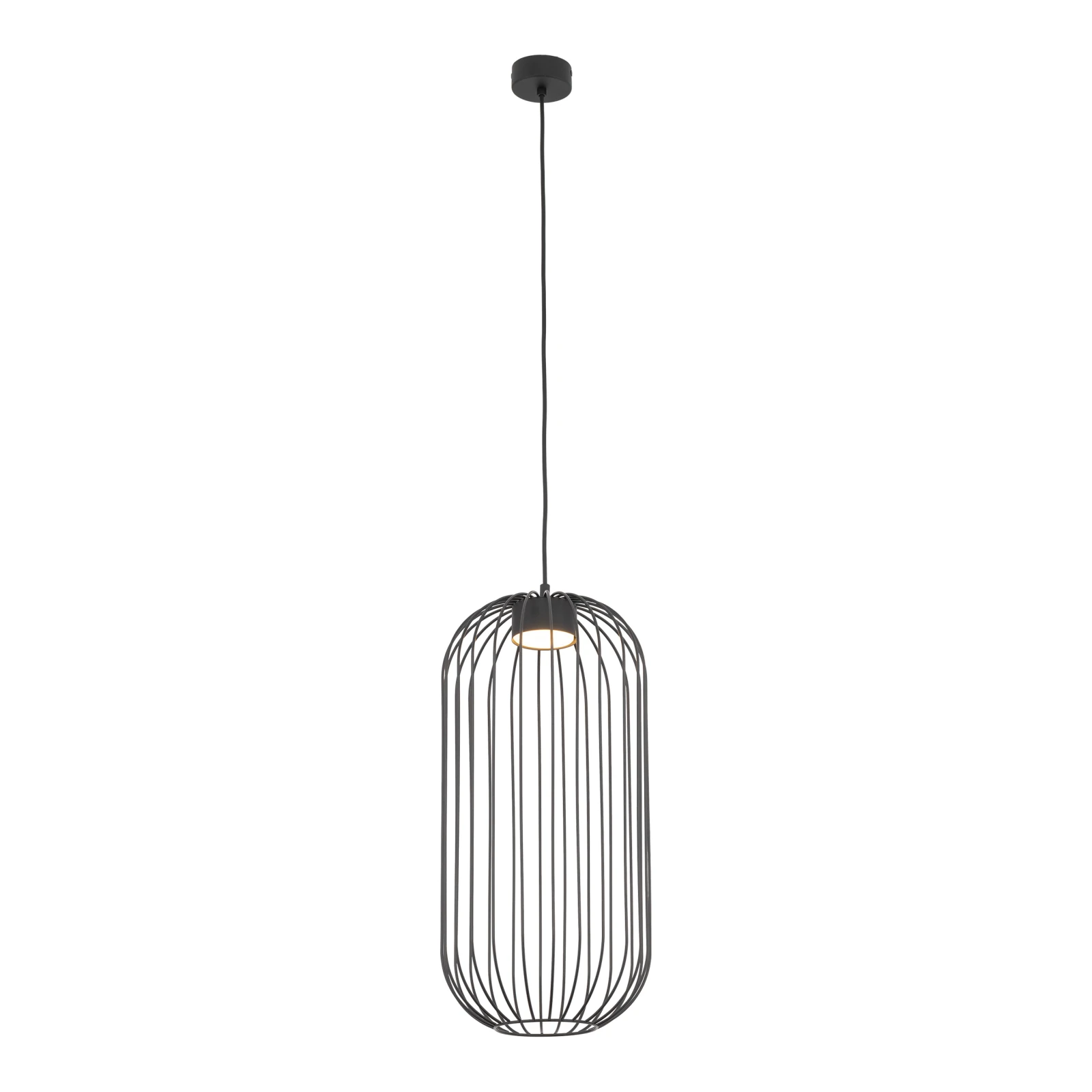 Pendant light 11 W – openwork, black, GX53