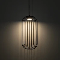Pendant light 11 W – openwork, black, GX53 - Image 1