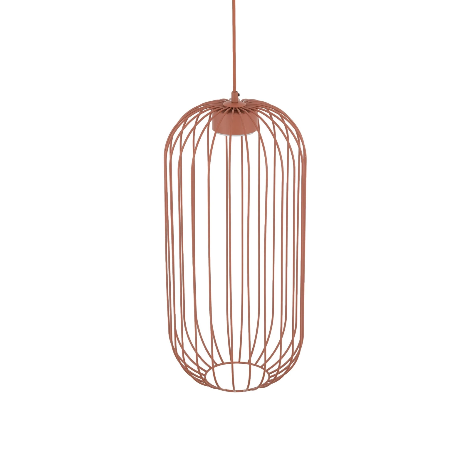 Pendant light SPHERA S – terracotta, openwork GX53 shade