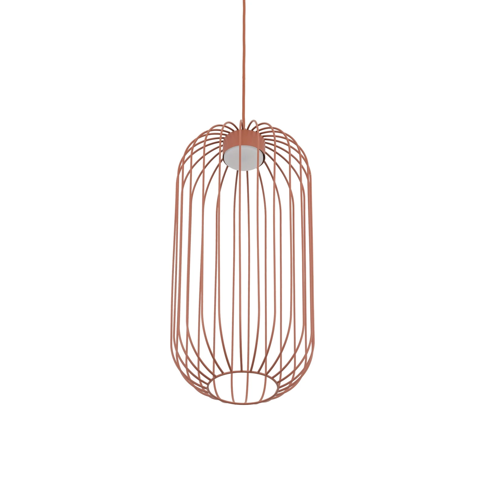 Pendant light SPHERA S – terracotta, openwork GX53 shade